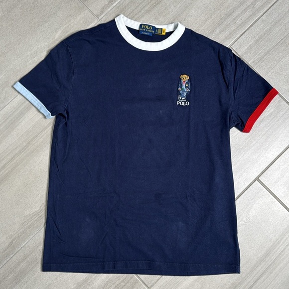 Ralph Lauren Navy Blue Short Sleeve Polo Tee - Picture 4 of 5